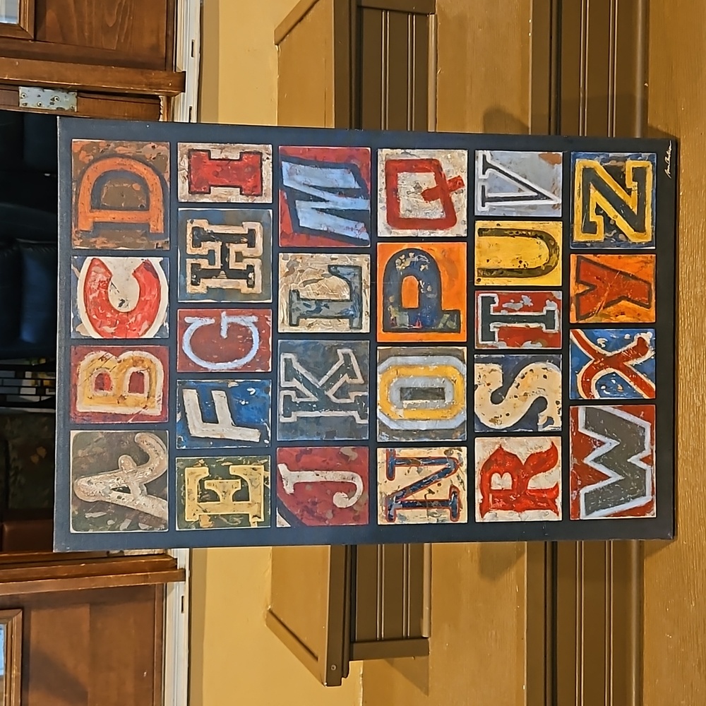 Vintage Alphabet Wall Art by Aaron Christensen
